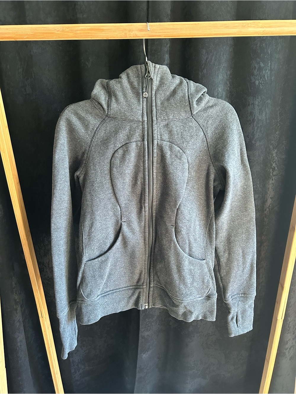 lululemon athletica Girls' Gray Hooded Full-Zip Jacket